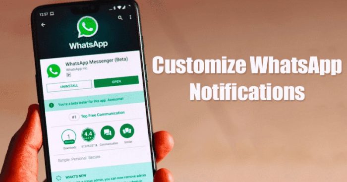 Whatsapp android update brings custom notifications for contacts