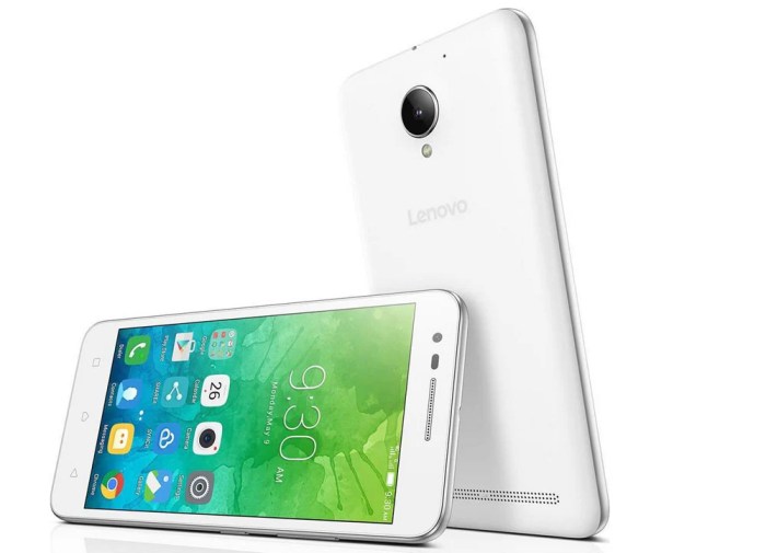 Lenovo vibe c2 photos leaked