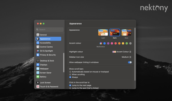 Macos sierra dark mode os wide