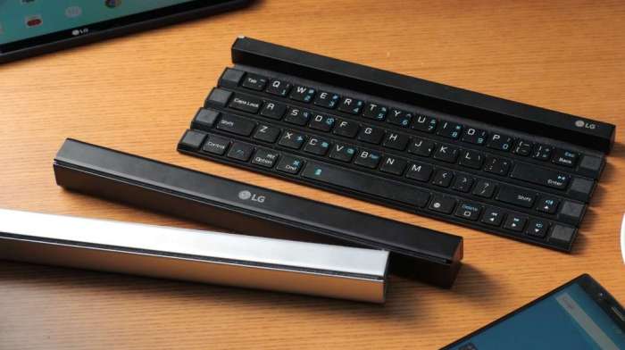 Lg rolly mobile rollable keyboard