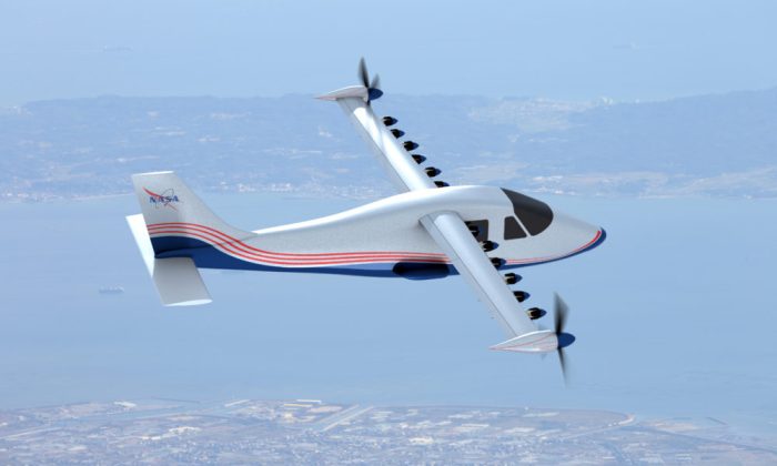 Nasa testing hybrid plane with 14 electric motors